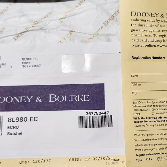 Dooney & Bourke Florentine Satchel (Ecru) - Picture 9 of 10